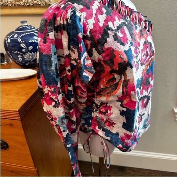 NWT Chufy brand "Alin" one shoulder floral ruffle top - Picture 6 of 8